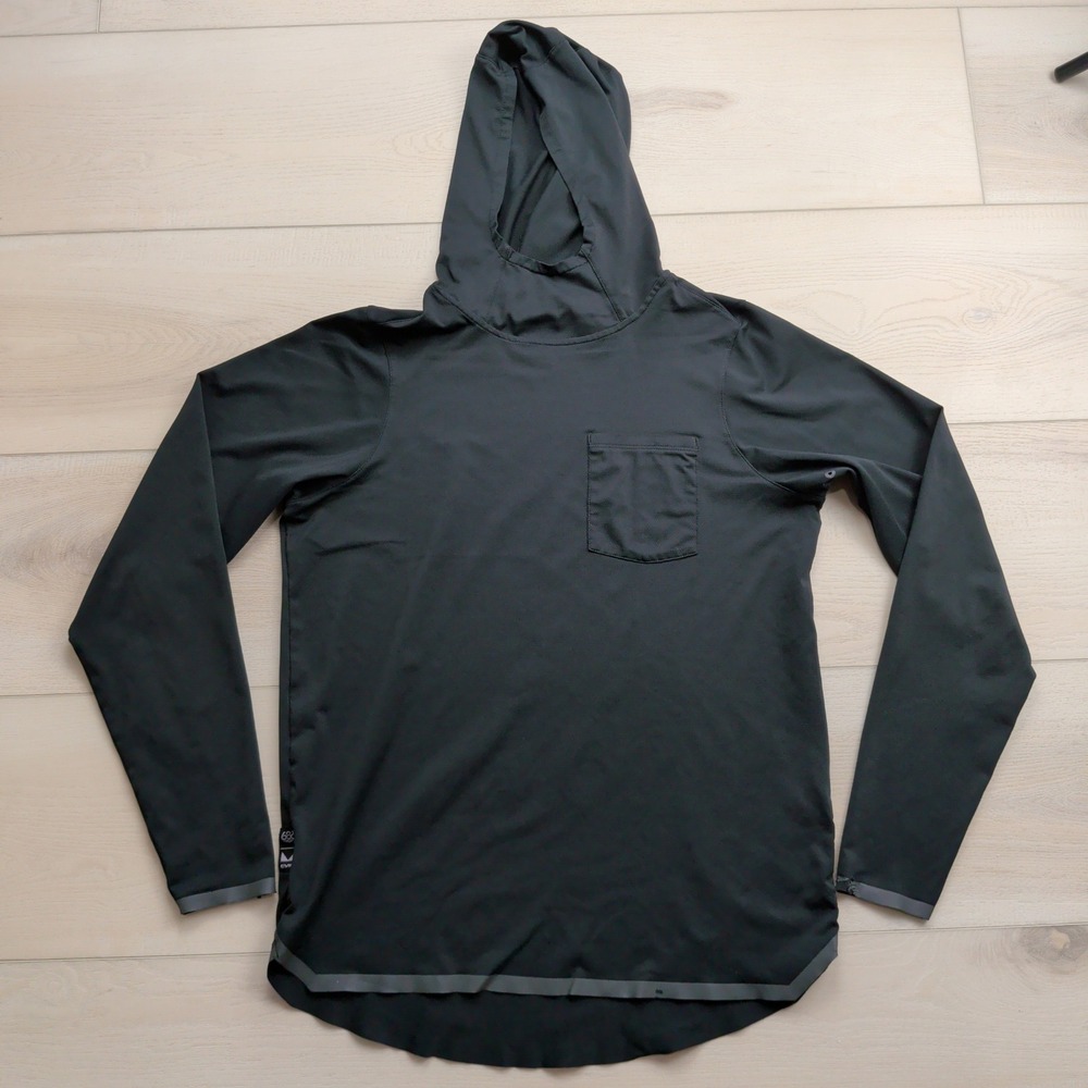 686 x Evil Mens Technical Sun Hoodie Black Long Sleeve Performance Shirt Small